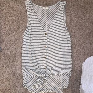Anthropologie Striped Tie Tank top